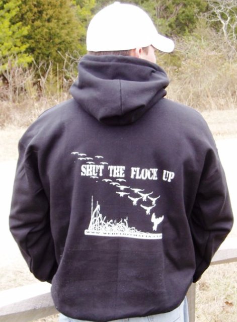 "Shut the Flock Up" Black Hooded Sweatshirt