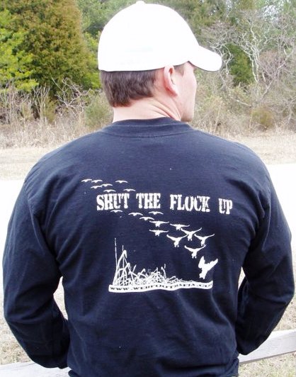 "Shut the Flock Up" Long Sleeve Black T-Shirt